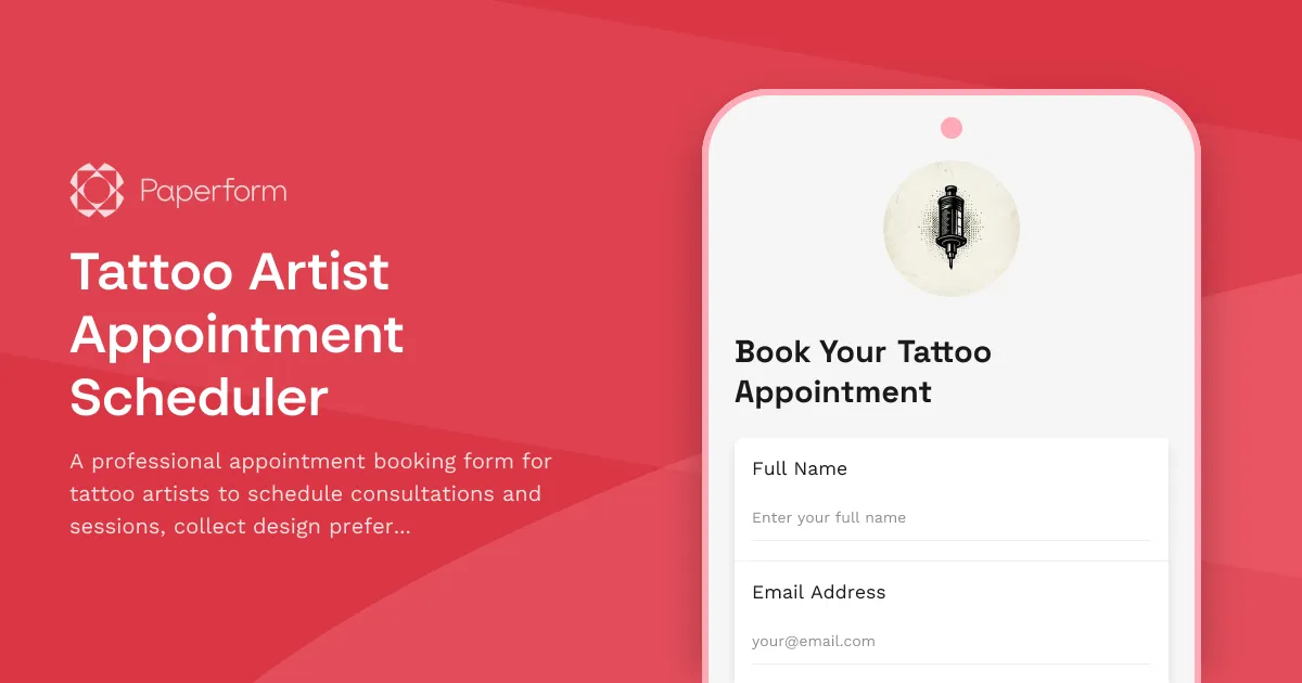 Tattoo Artist Appointment Scheduler