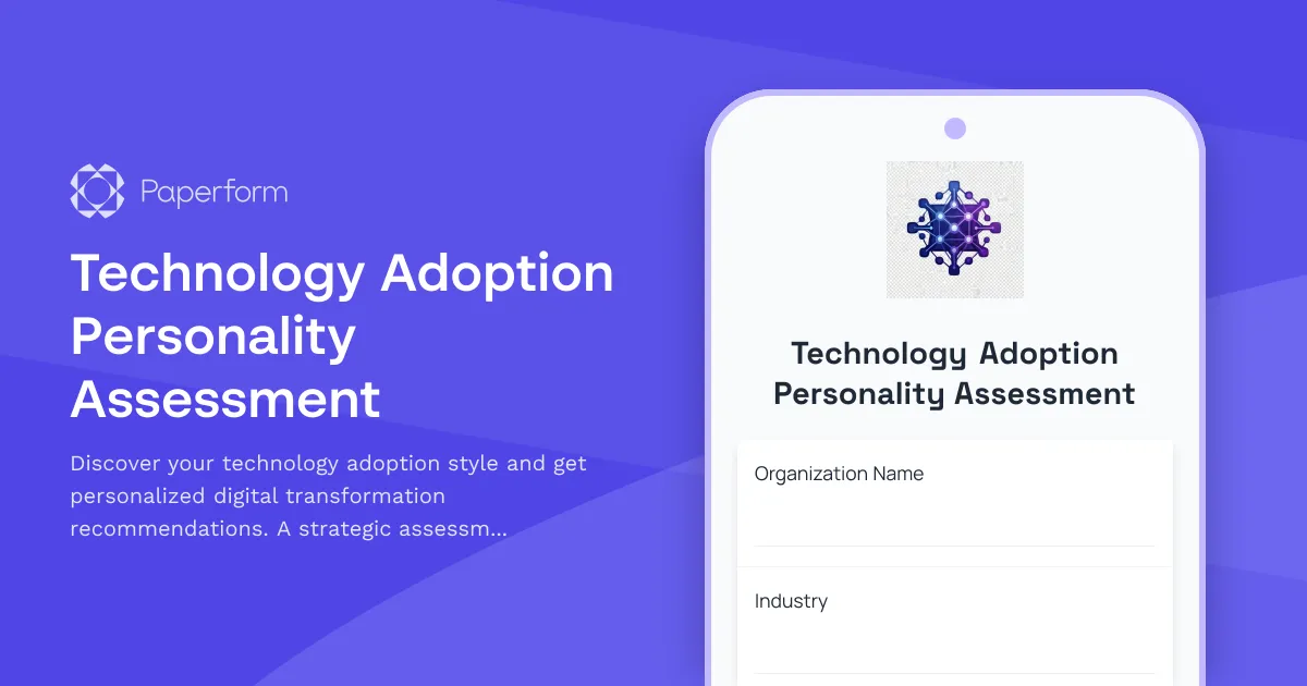 Technology Adoption Personality Assessment