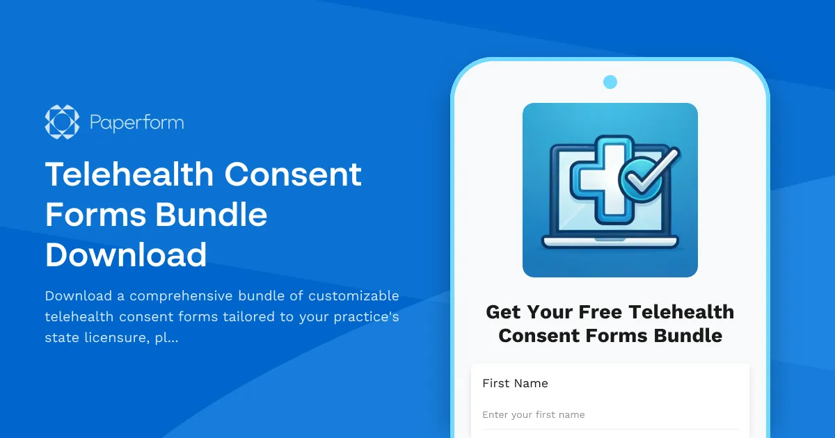 Telehealth Consent Forms Bundle Download