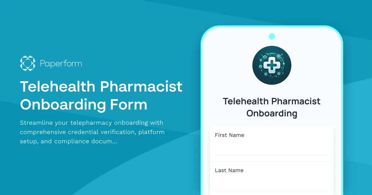 Telehealth Pharmacist Onboarding Form