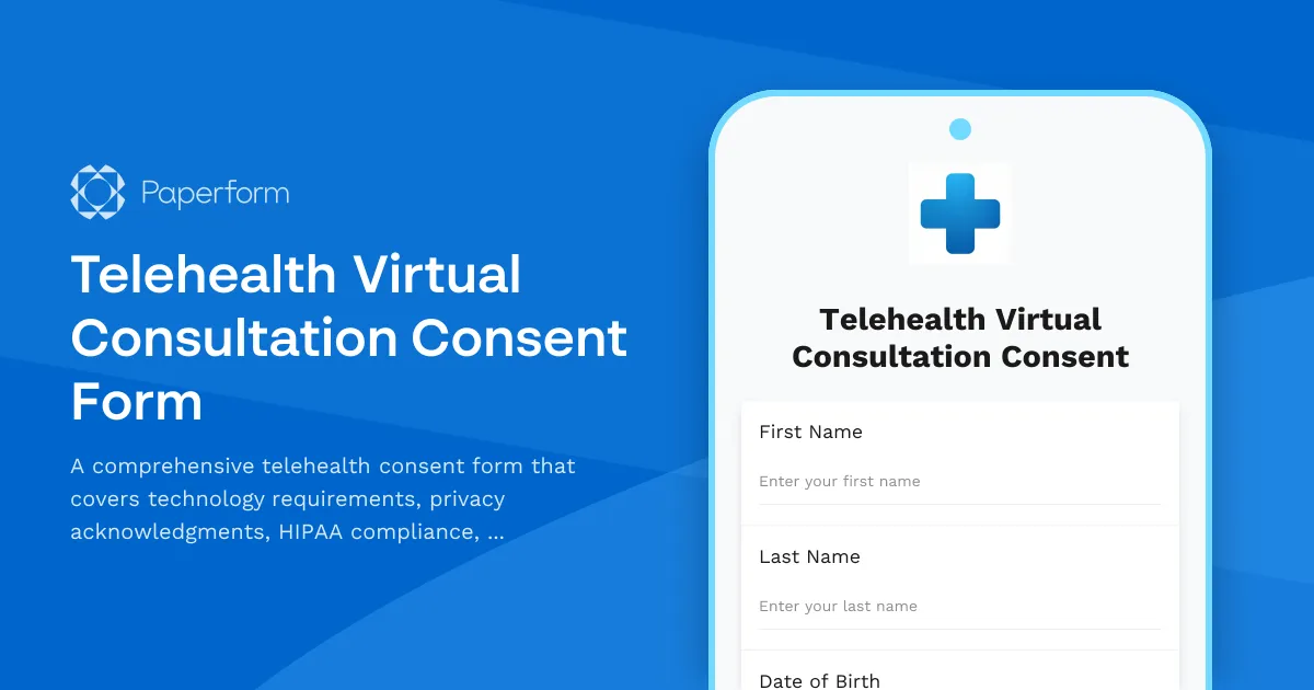 Telehealth Virtual Consultation Consent Form