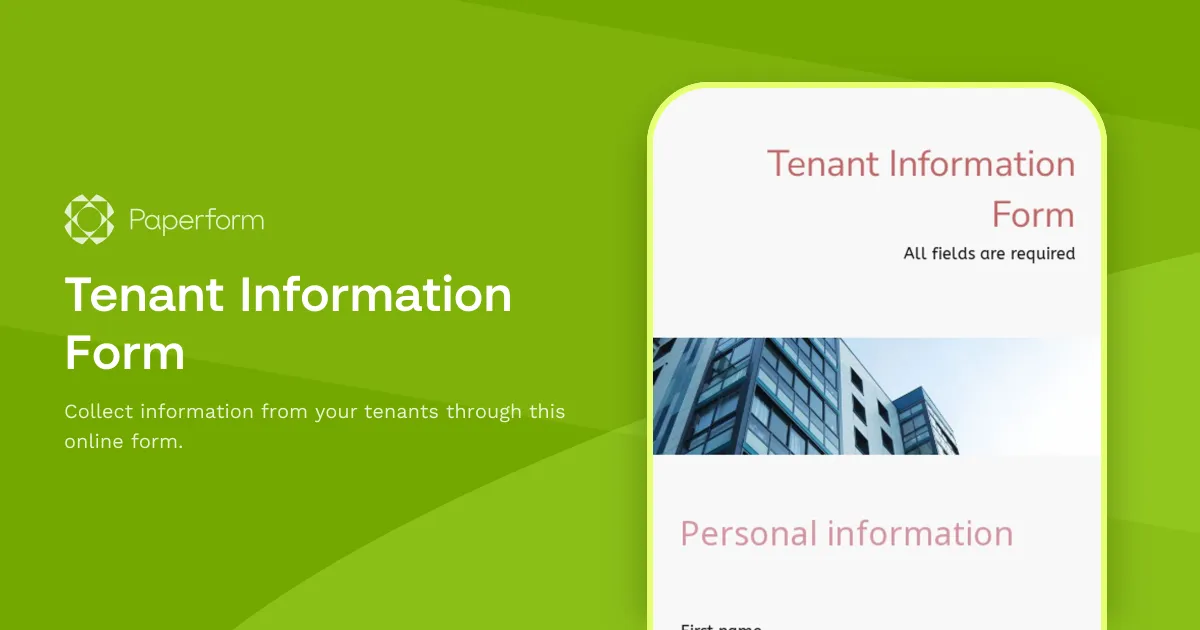 Tenant Information Form