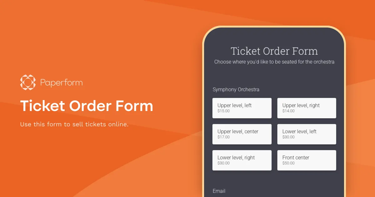 Ticket Order Form