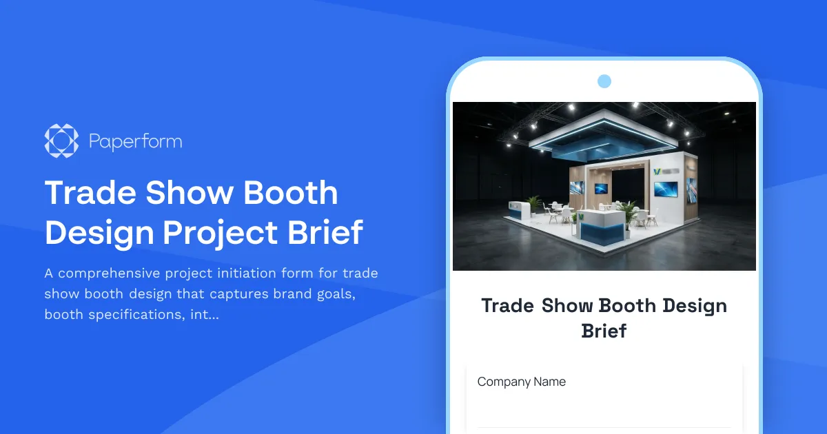Trade Show Booth Design Project Brief