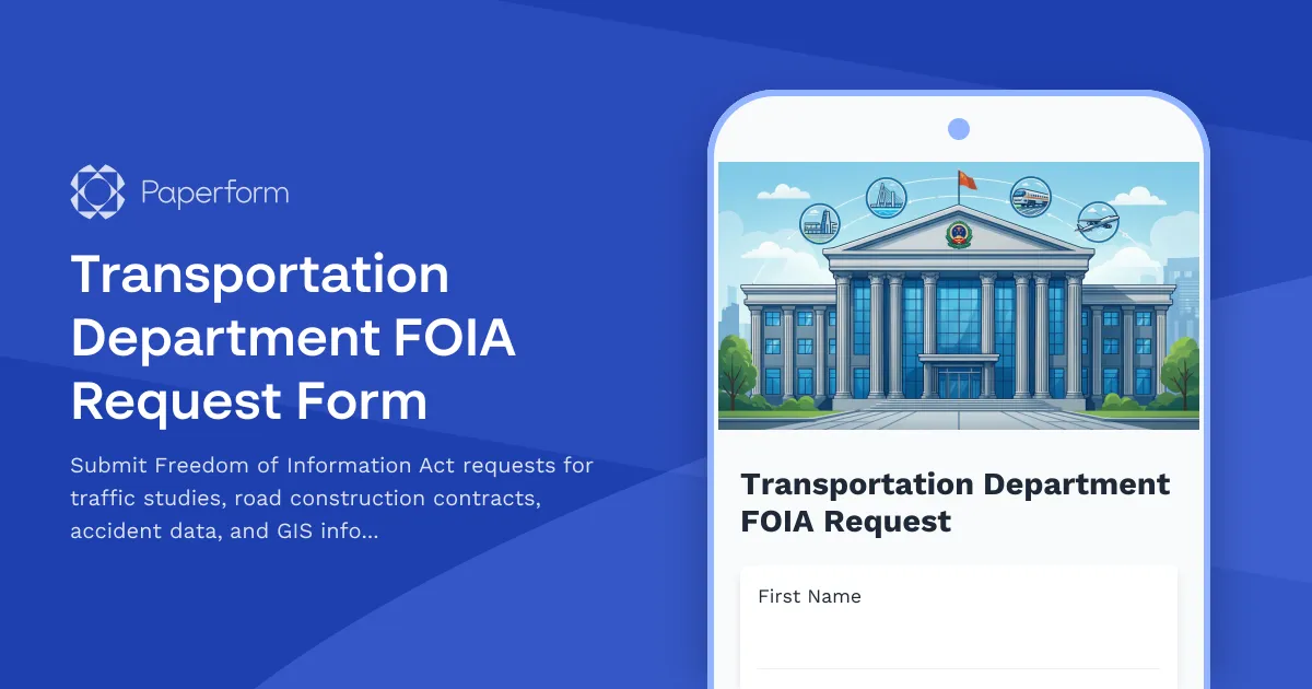 Transportation Department FOIA Request Form