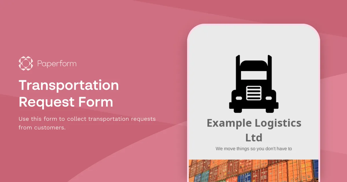 Transportation Request Form