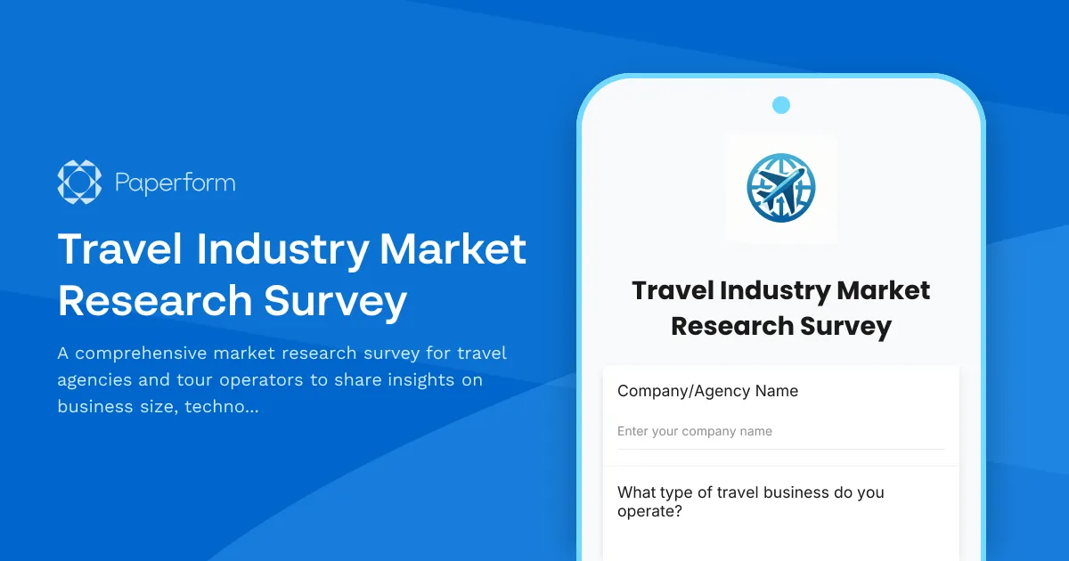 Travel Industry Market Research Survey