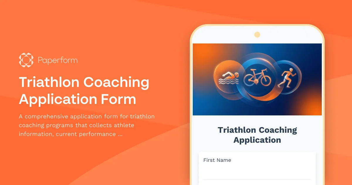 Triathlon Coaching Application Form