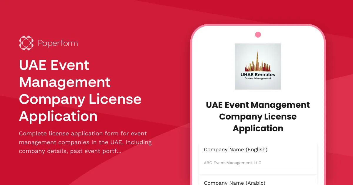 UAE Event Management Company License Application