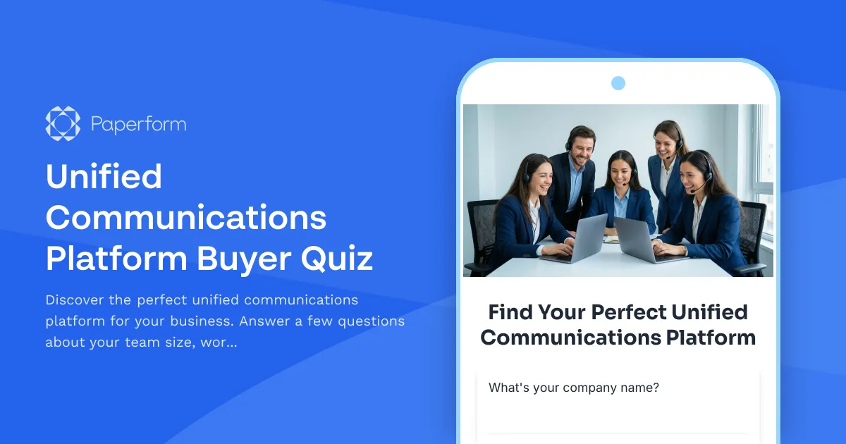 Unified Communications Platform Buyer Quiz