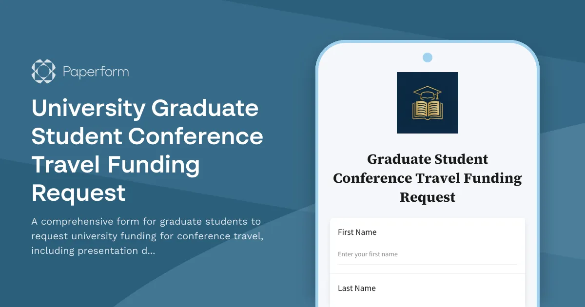 University Graduate Student Conference Travel Funding Request