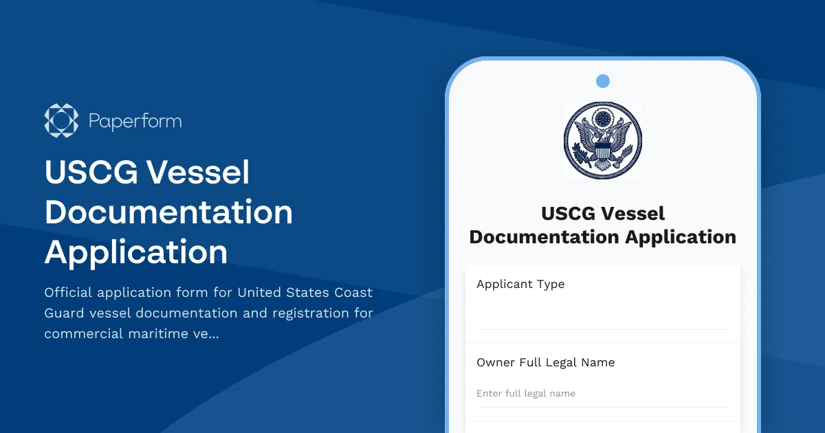 USCG Vessel Documentation Application
