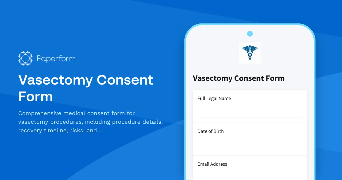 Vasectomy Consent Form