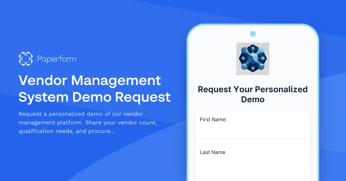 Vendor Management System Demo Request