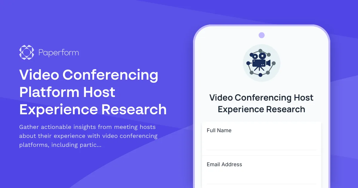Video Conferencing Platform Host Experience Research