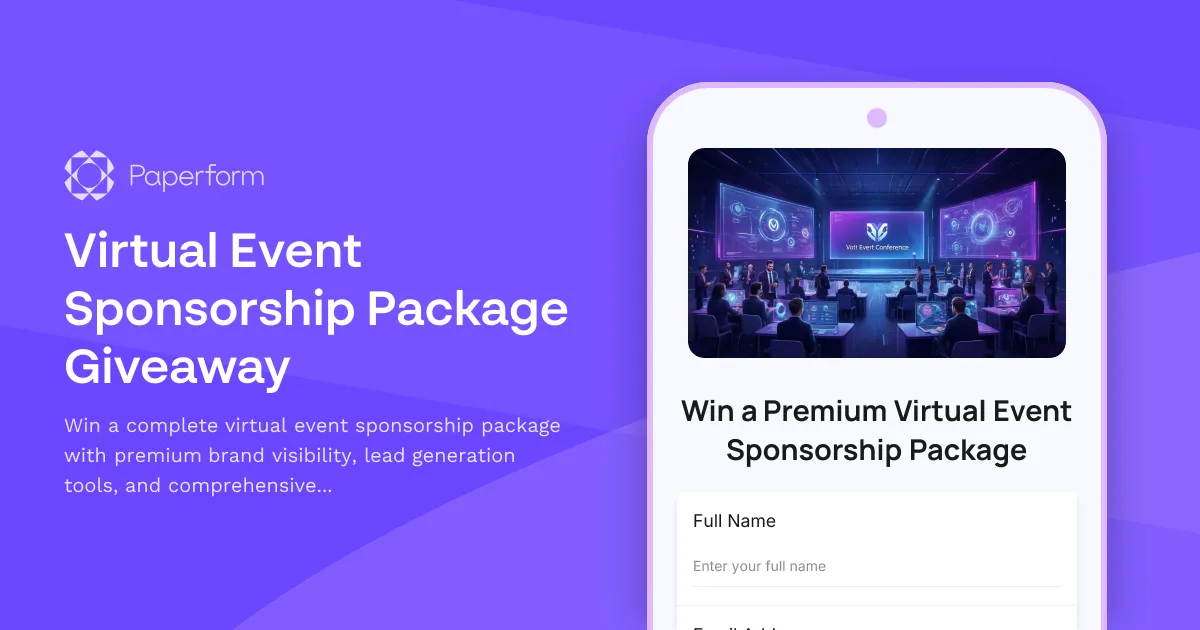 Virtual Event Sponsorship Package Giveaway
