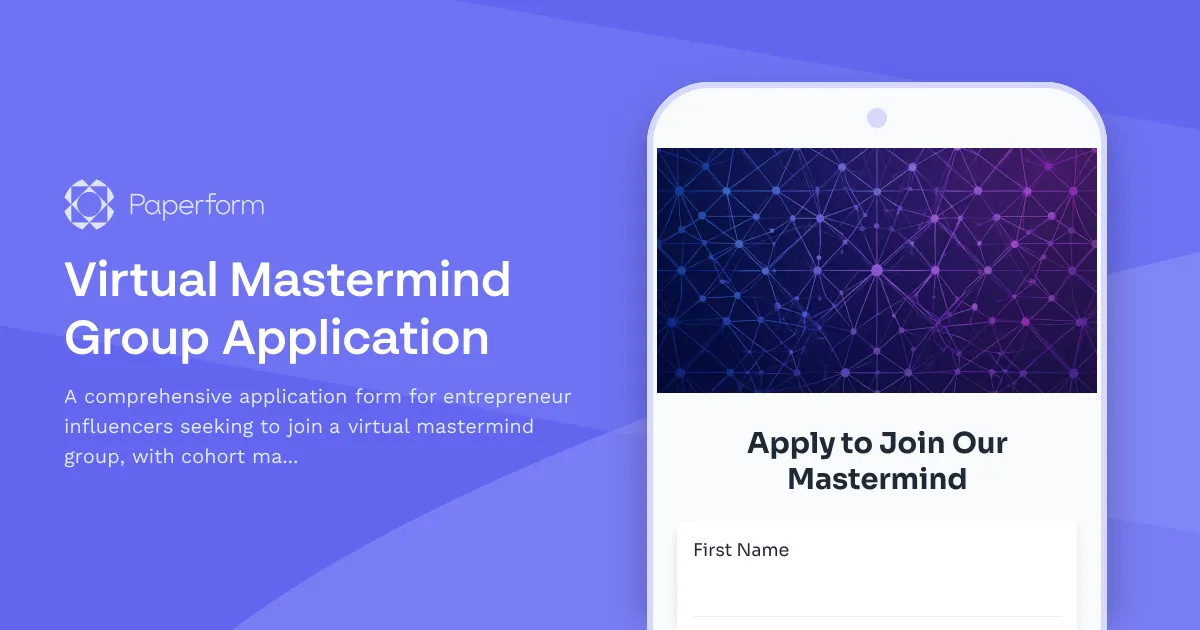Virtual Mastermind Group Application