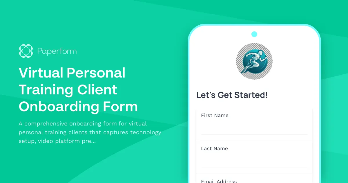 Virtual Personal Training Client Onboarding Form