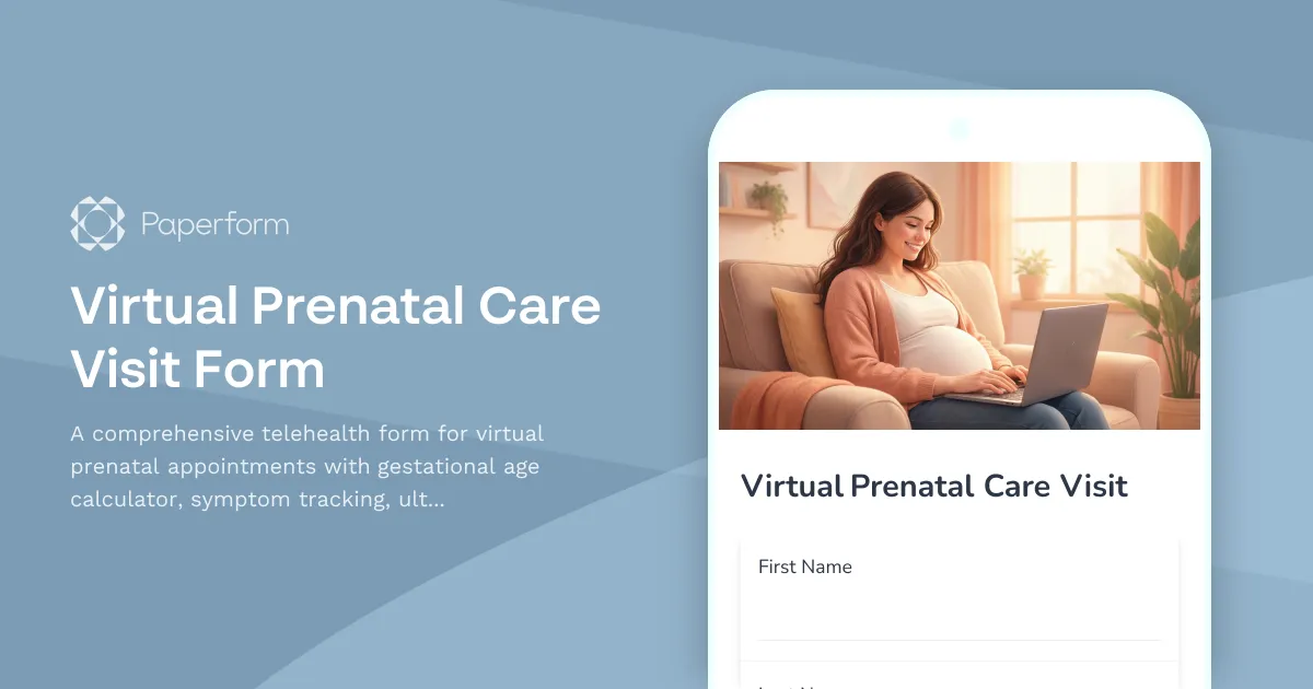 Virtual Prenatal Care Visit Form