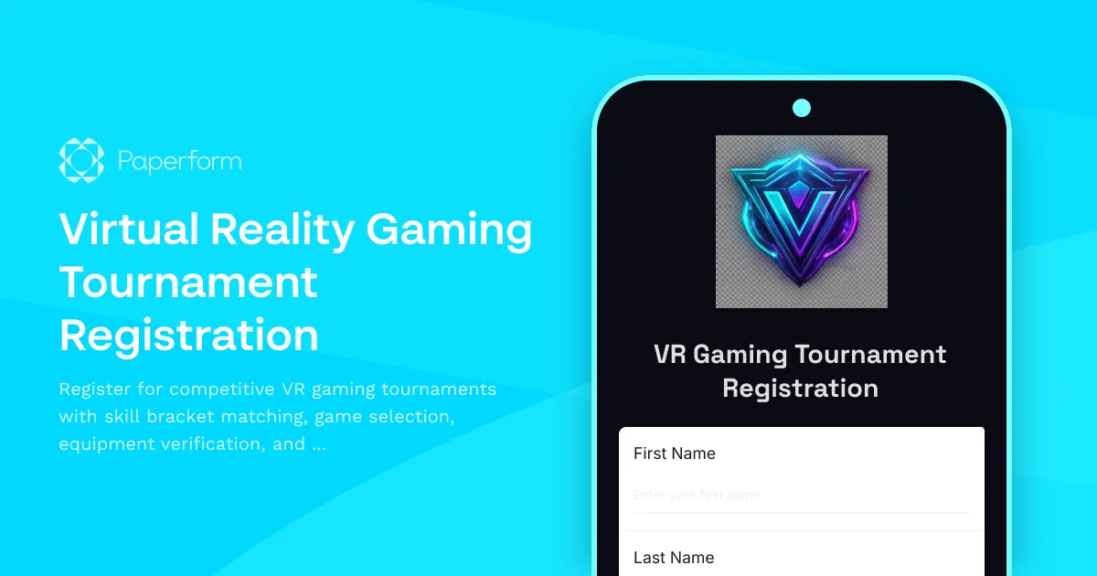 Virtual Reality Gaming Tournament Registration