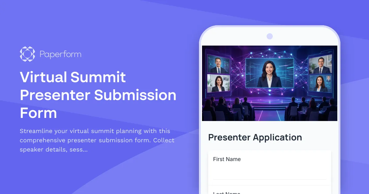 Virtual Summit Presenter Submission Form