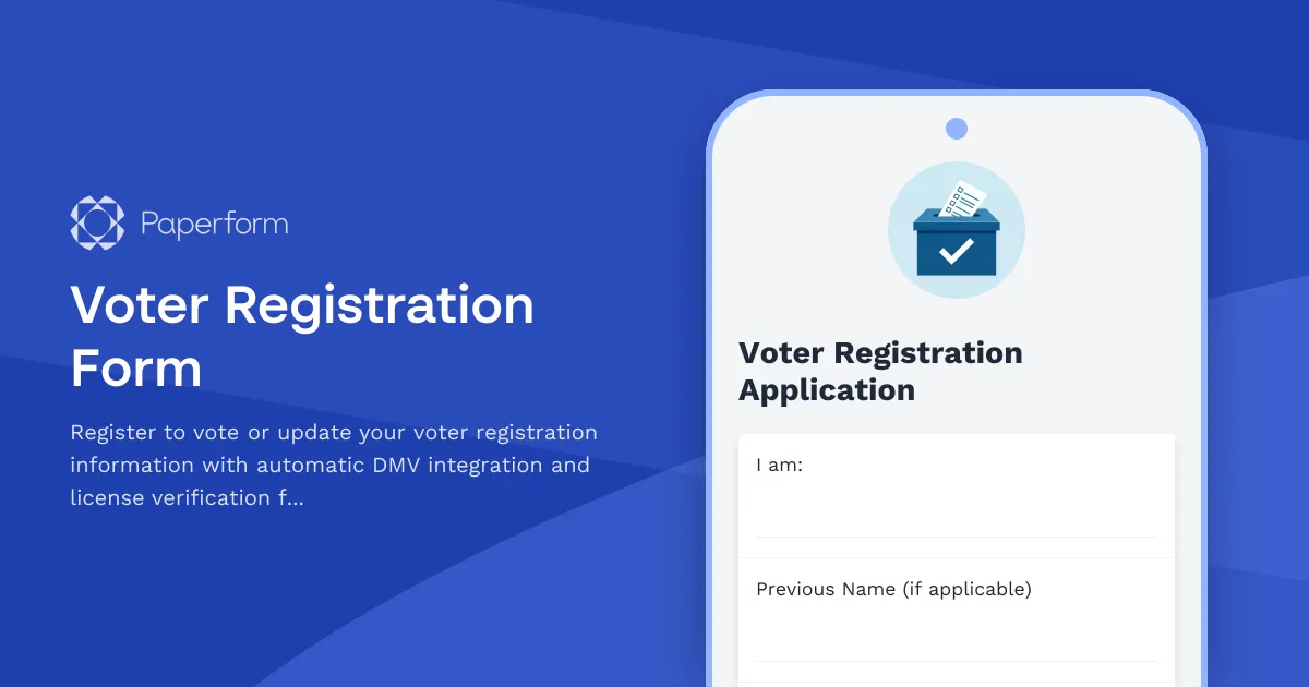 Voter Registration Form