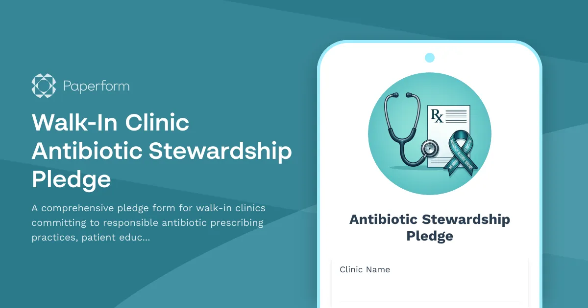 Walk-In Clinic Antibiotic Stewardship Pledge