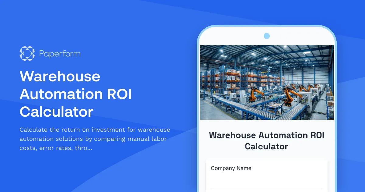 Warehouse Automation ROI Calculator