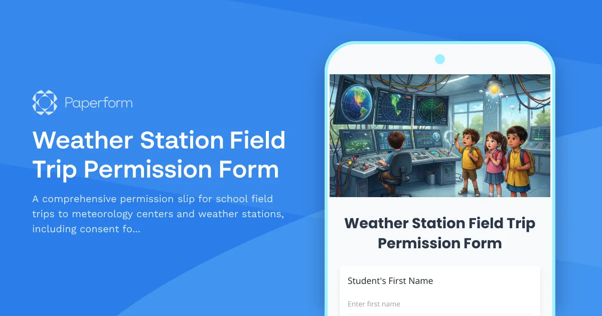 Weather Station Field Trip Permission Form