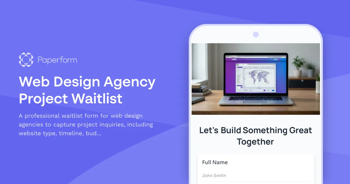 Web Design Agency Project Waitlist