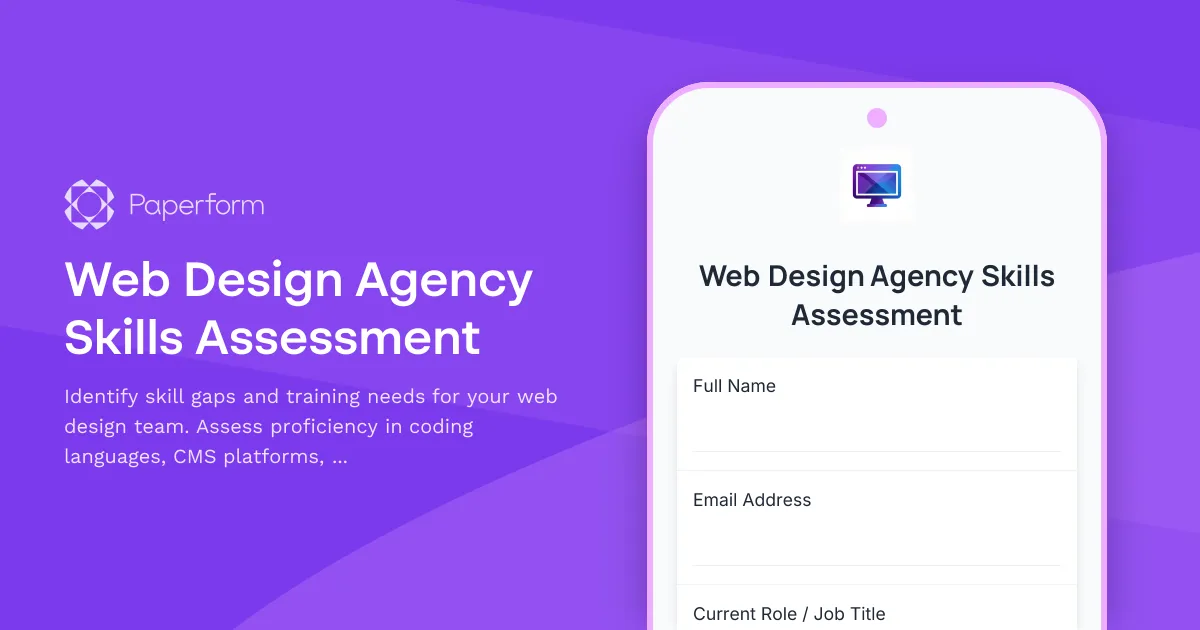 Web Design Agency Skills Assessment