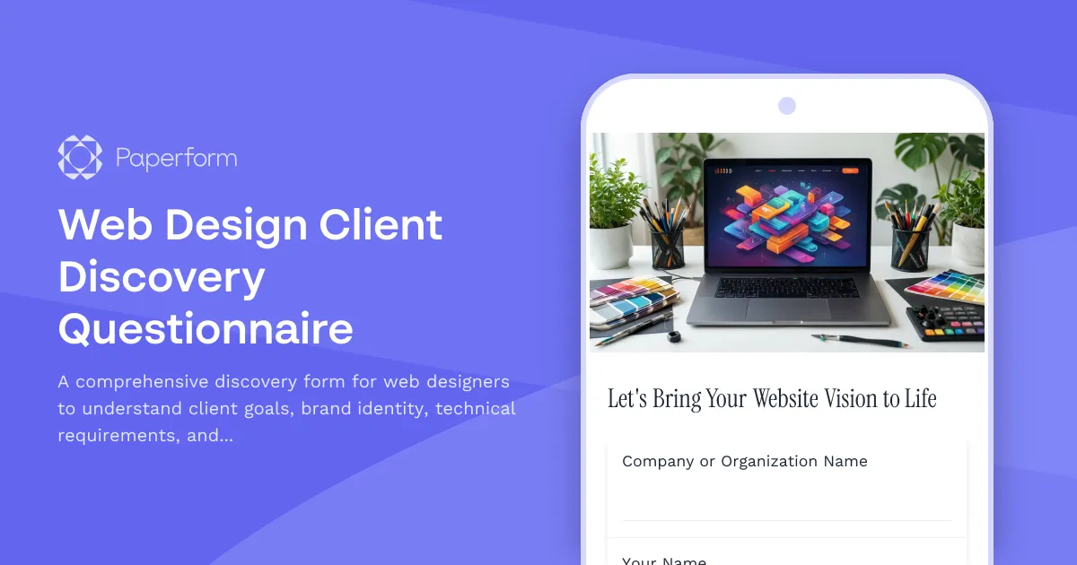 Web Design Client Discovery Questionnaire