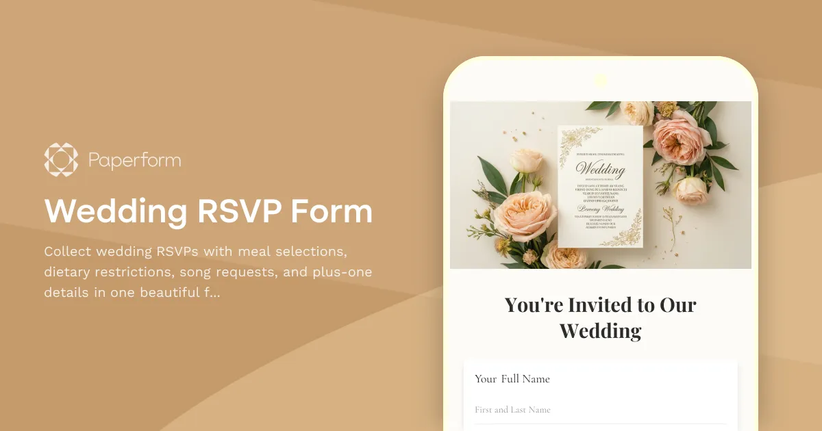 Wedding RSVP Form