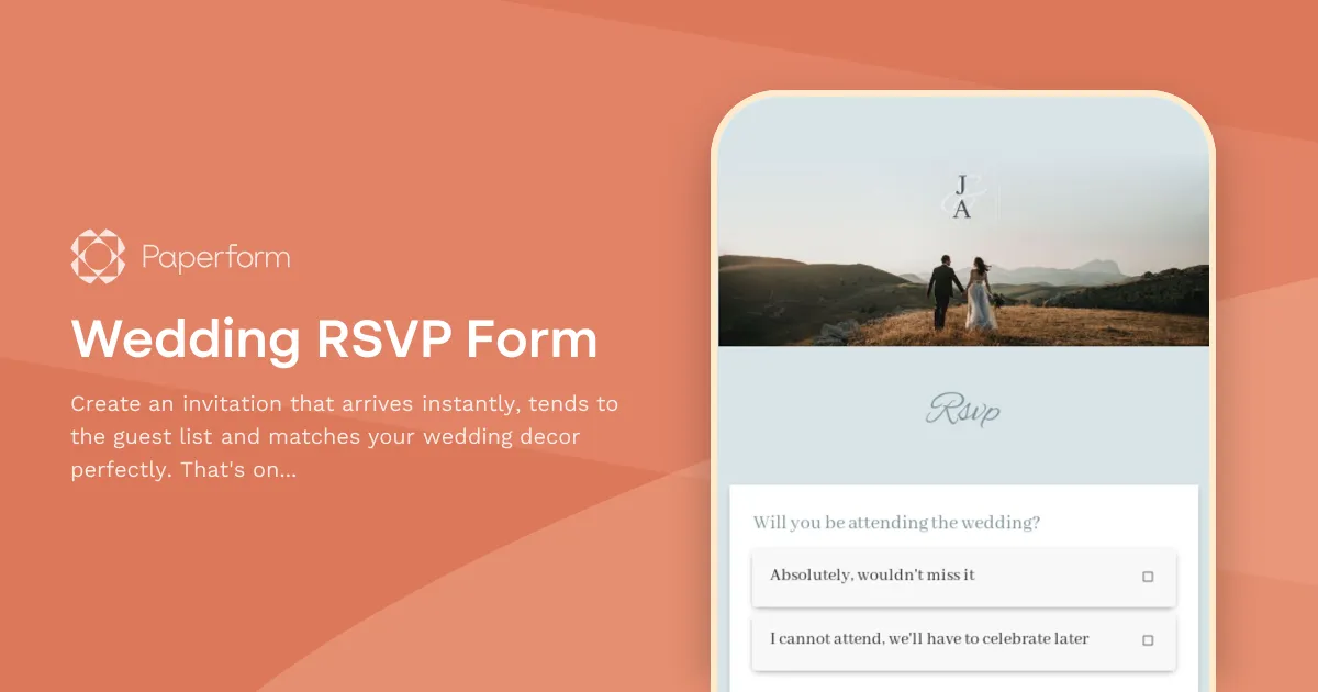 Wedding RSVP Form
