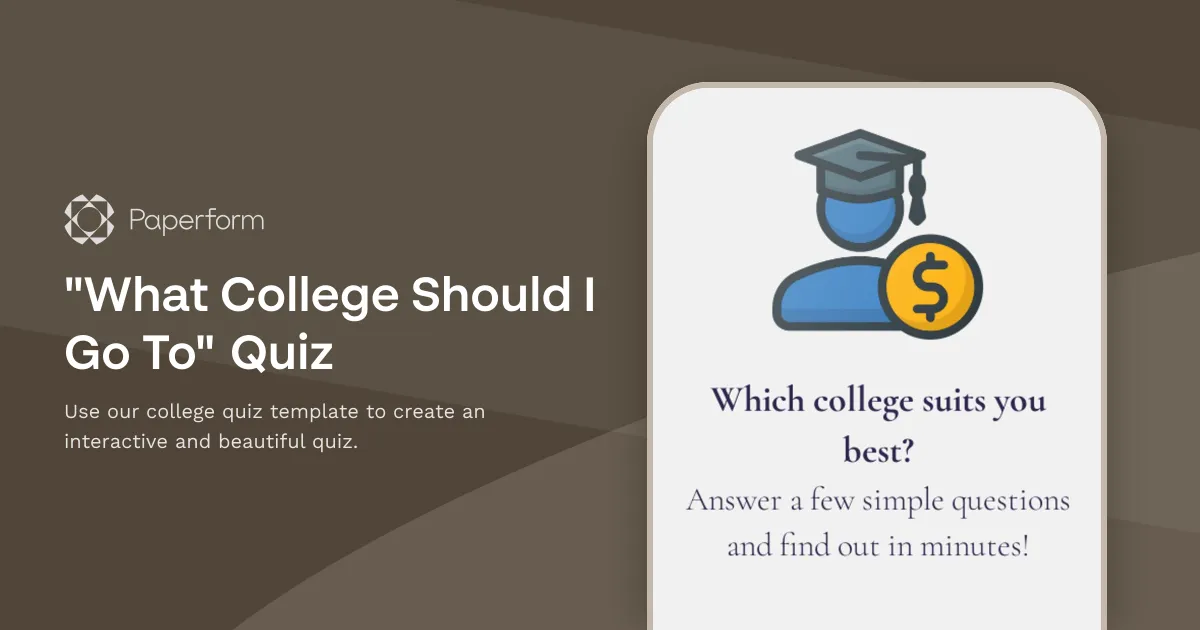 "What College Should I Go To" Quiz