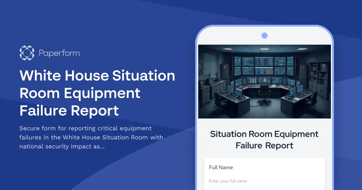 White House Situation Room Equipment Failure Report