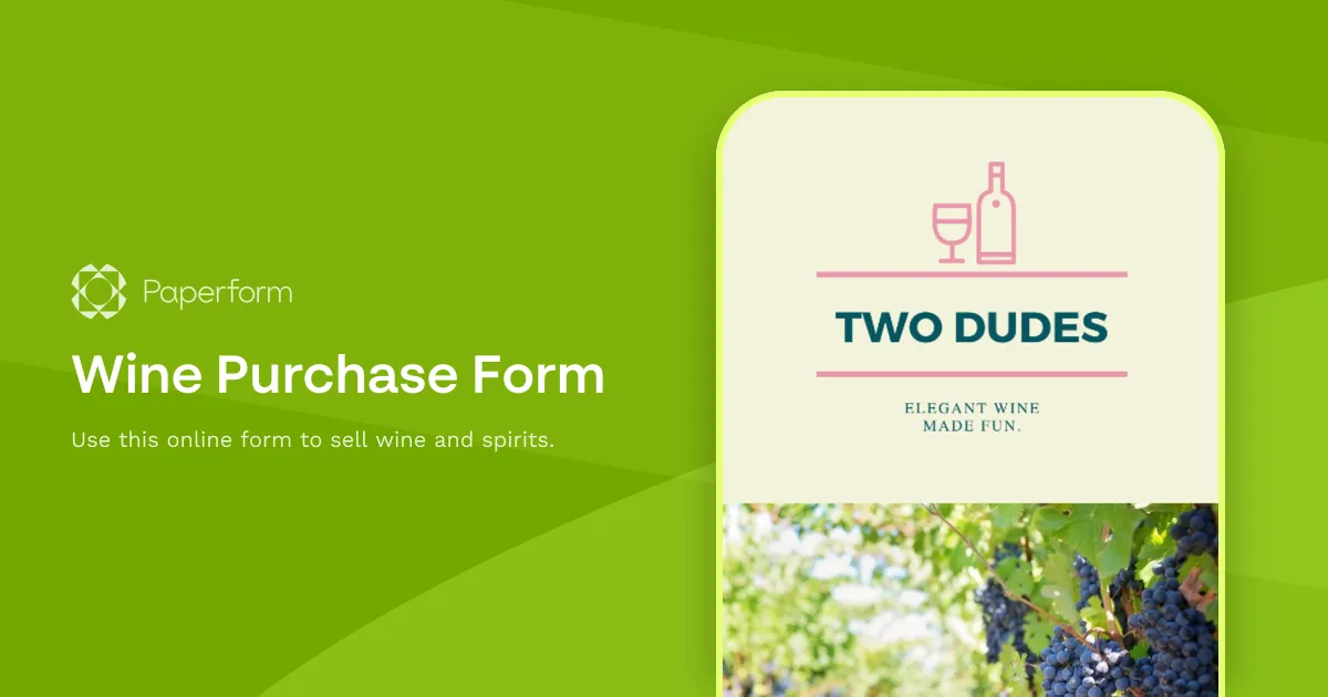 Wine Purchase Form