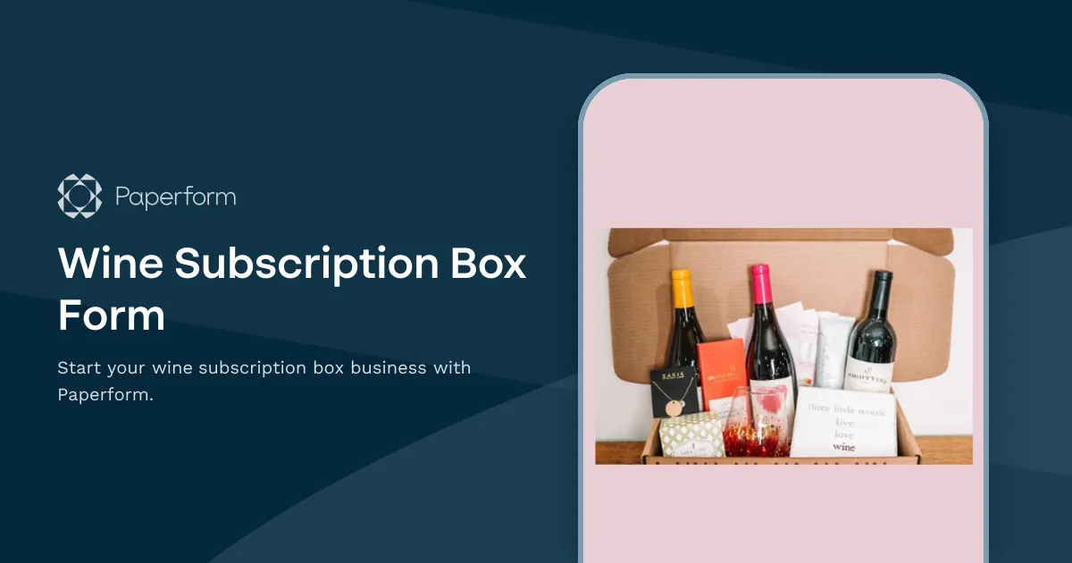 Wine Subscription Box Form