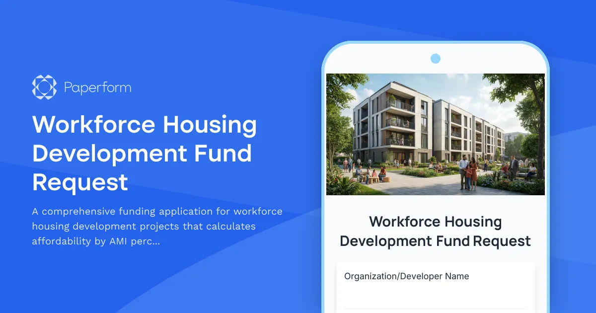 Workforce Housing Development Fund Request
