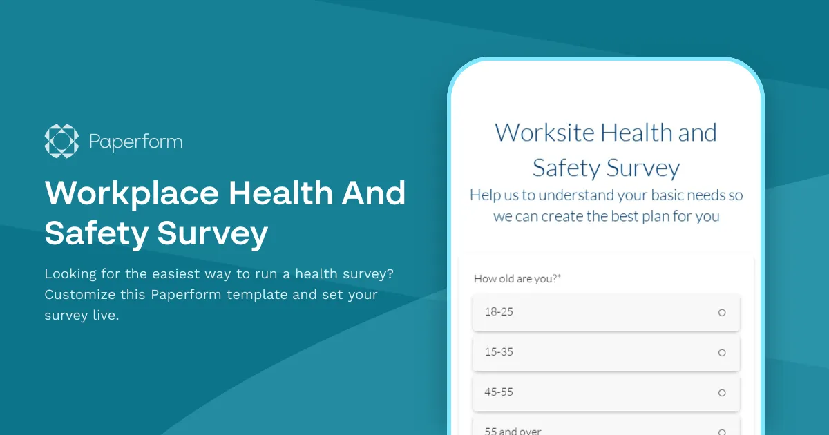 Workplace Health And Safety Survey