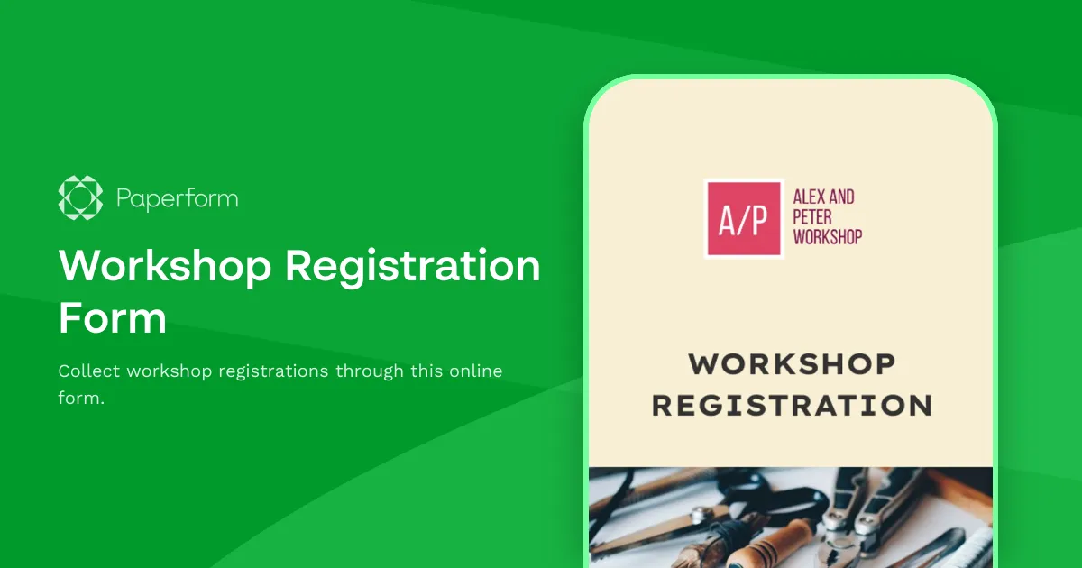 Workshop Registration Form