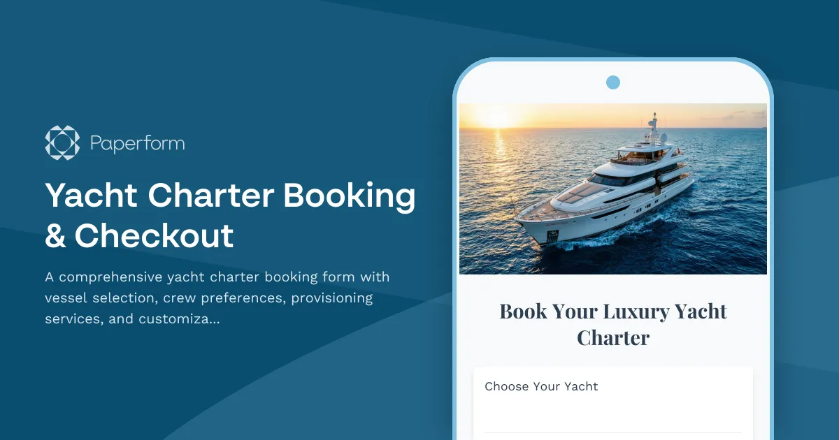 Yacht Charter Booking & Checkout