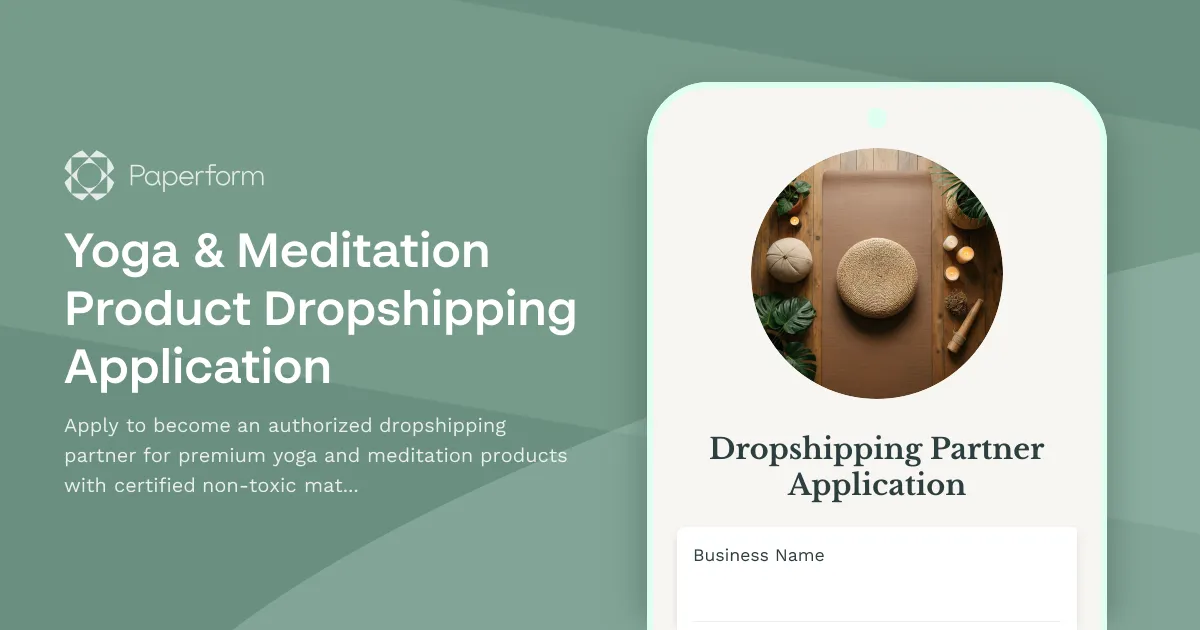 Yoga & Meditation Product Dropshipping Application
