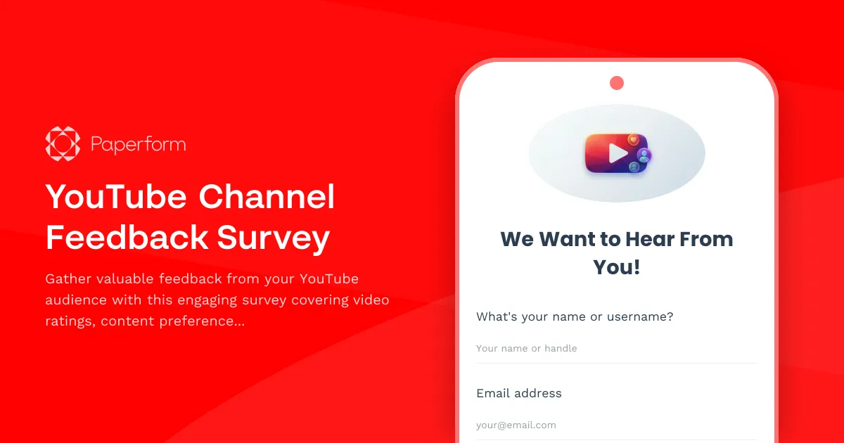 YouTube Channel Feedback Survey