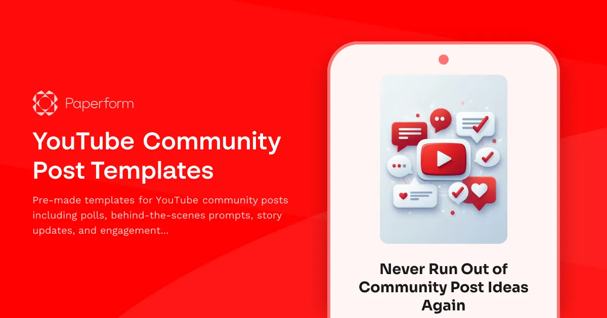 YouTube Community Post Templates