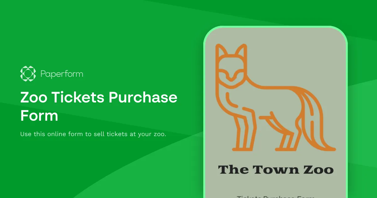 Zoo Tickets Purchase Form