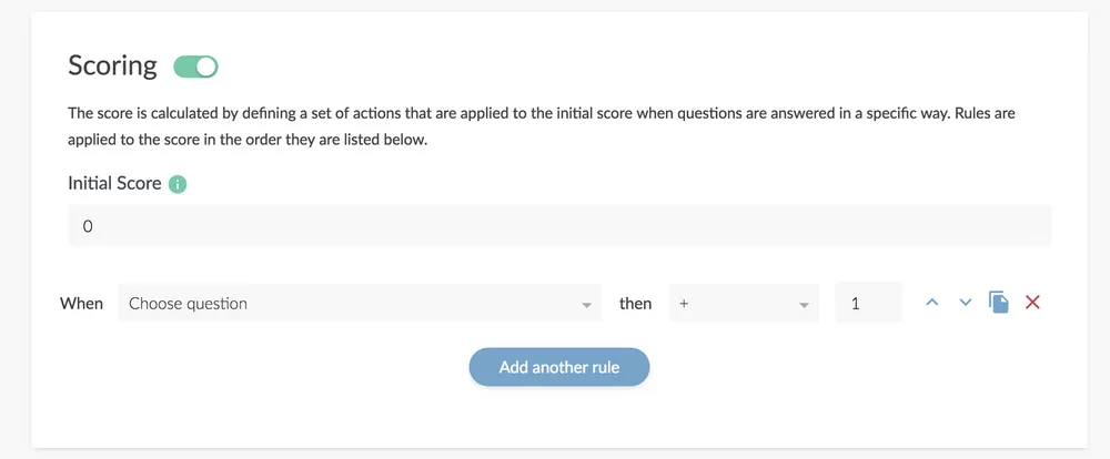 Create smarter forms with scoring & calculations