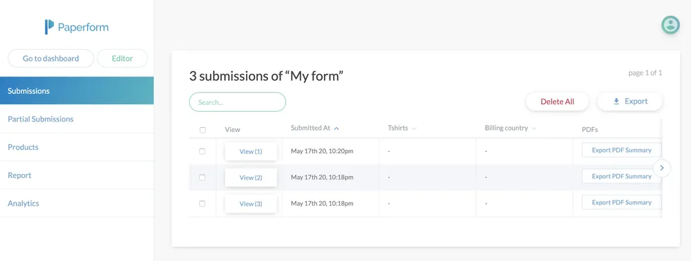 Advanced form analytics